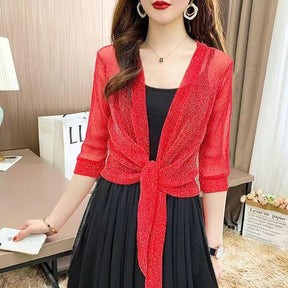 (Compre 1 Leve 2) Blusinha Cardigan em Malha Viscoelástica - Coleção Verão 2023