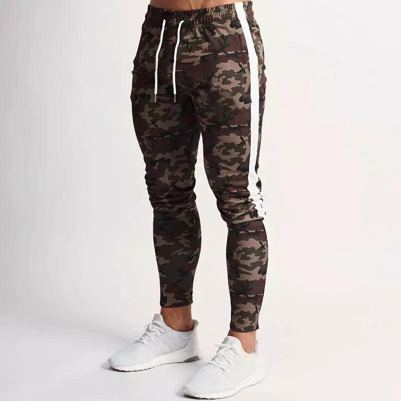 Calça Fitness Jogger Masculina Camuflada - Faixa Lateral