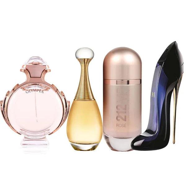 Kit 4 perfumes - Olympya + Jador + 212rose + Goodgirl